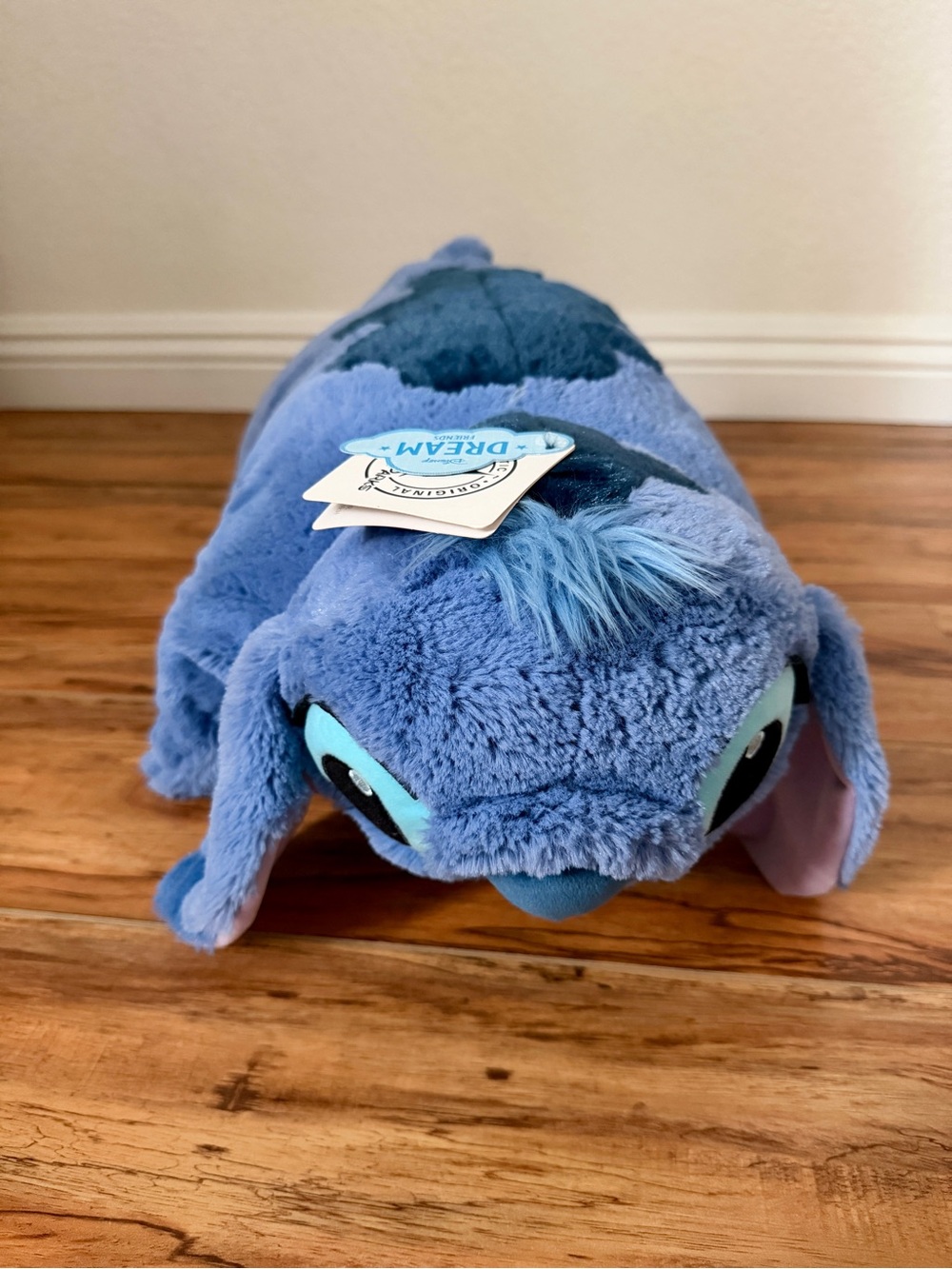 disney parks blue stitch pillow pet plush stuffed animal, brand new